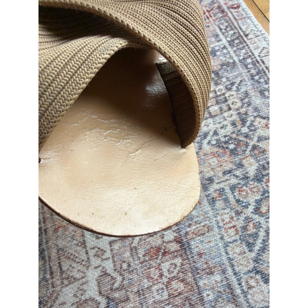 Everlane The Day Crossover Sandal Tan Knit Slide Women Size 9 Brazil Made - Picture 7 of 7